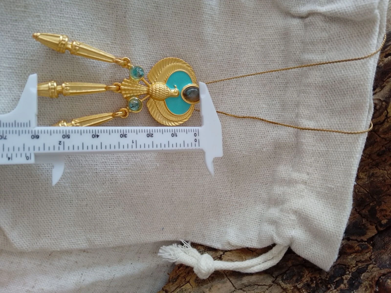 Egyptische hanger met natuurlijke stenen – photo 3